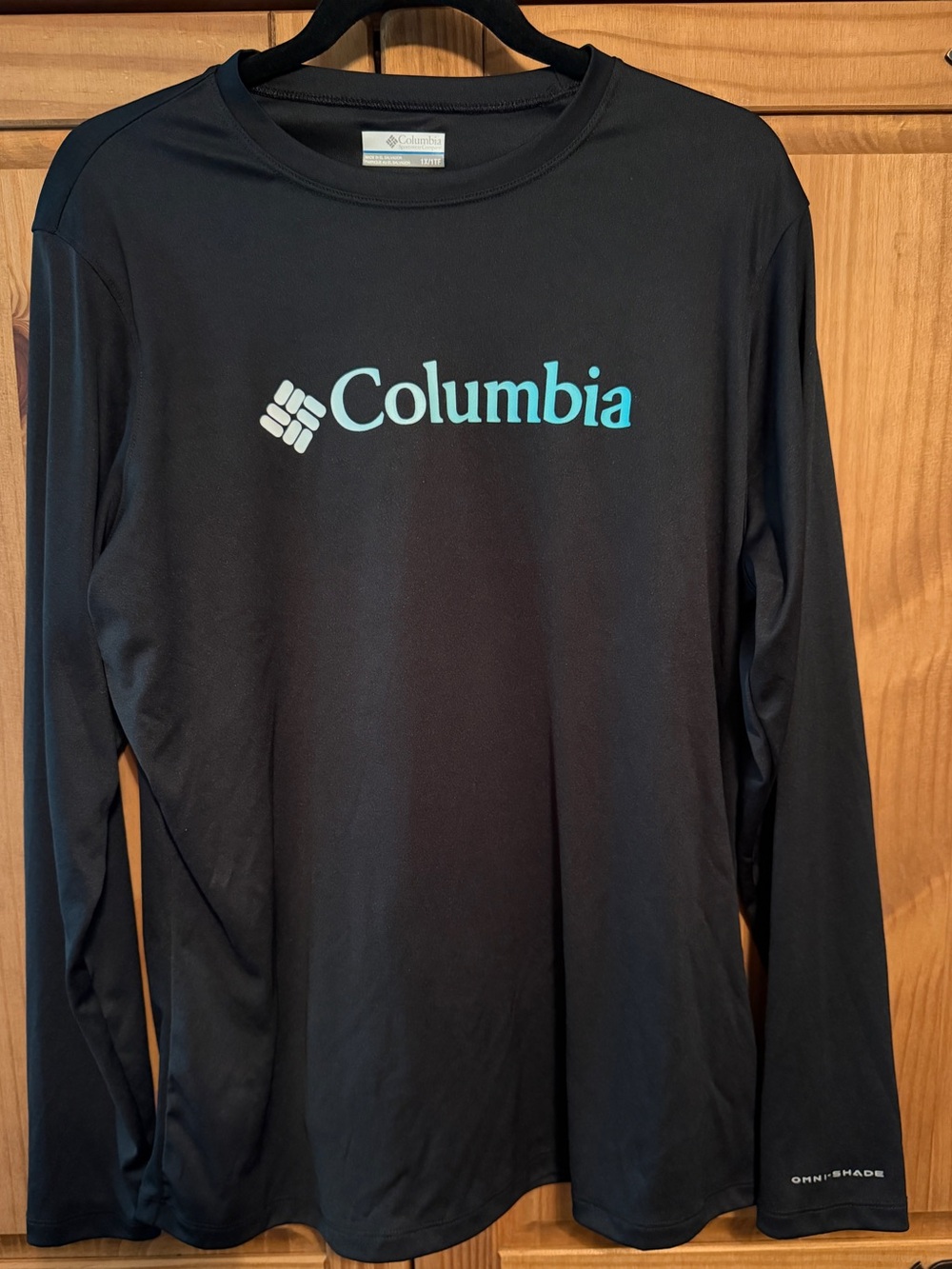Columbia Black Long-Sleeve Logo Performance Tee